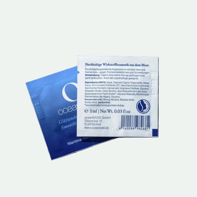 OCEANWELL AUGENCREME Sachet (Verkaufsförderung) - BeautyVeda | Oceanwell AUGENCREME Sachet | geeignet als Hotelkosmetik, Apothekenkosmetik & Kosmetik Spa. Anti - Aging, Anti - Falten, Augenpflege