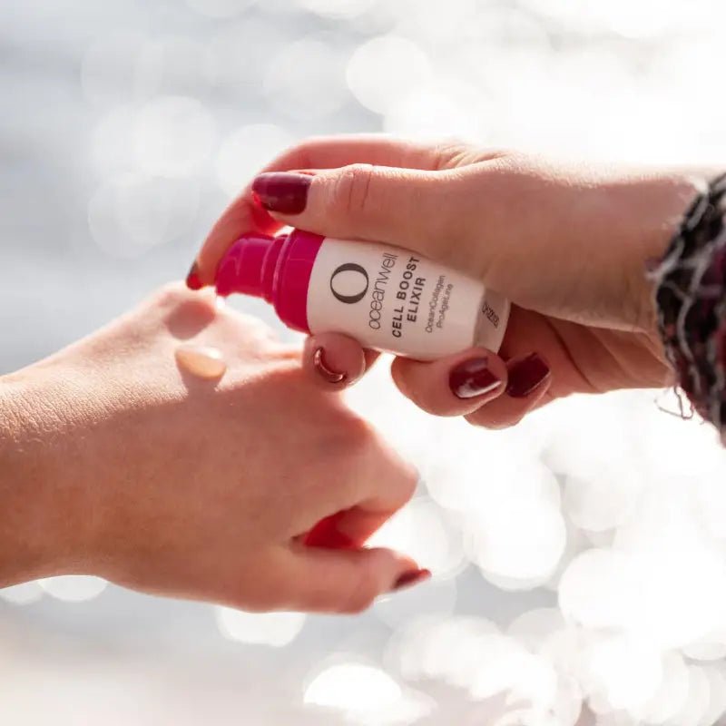OCEANWELL PFLEGESET - Der zweite Frühling für reife Haut - BeautyVeda | Oceanwell CELL BOOST ELIXIR | Aufpolsternde Anti - Age - Pflege mit ozeanischem Kollagen. Anti - Aging, Anti - Falten, Antioxidantien