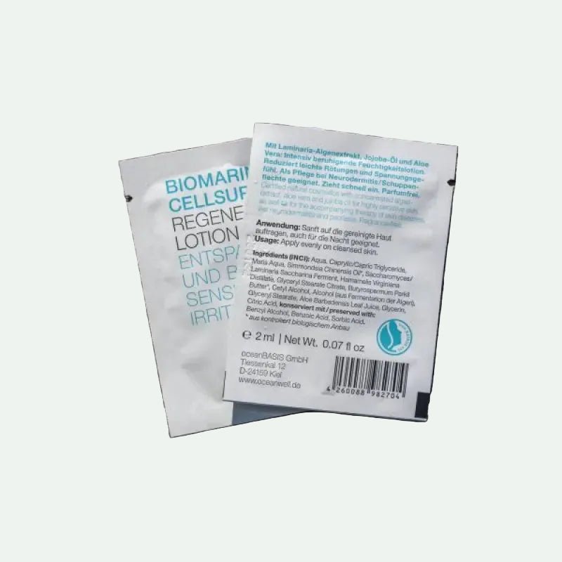 OCEANWELL REGENERATING LOTION Sachet (Verkaufsförderung) - Biomarine Cellsupport für empfindliche Haut auch in der Apotheke